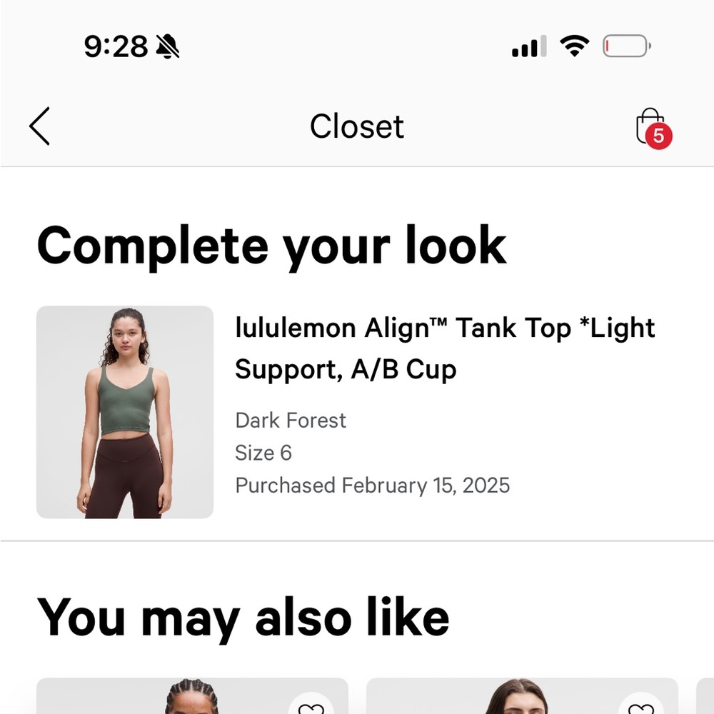 lululemon align tank in Dark Forest